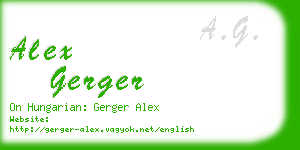 alex gerger business card